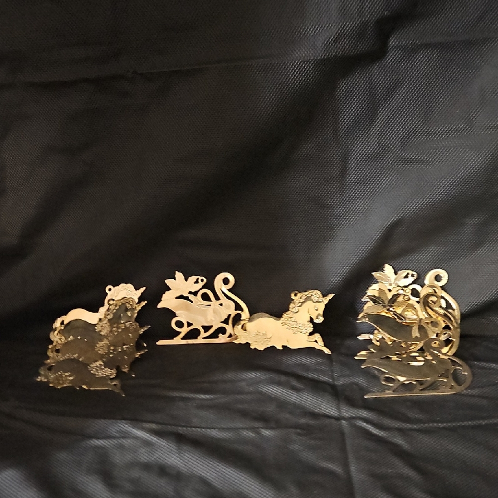 Gold Holiday Ornament Set
